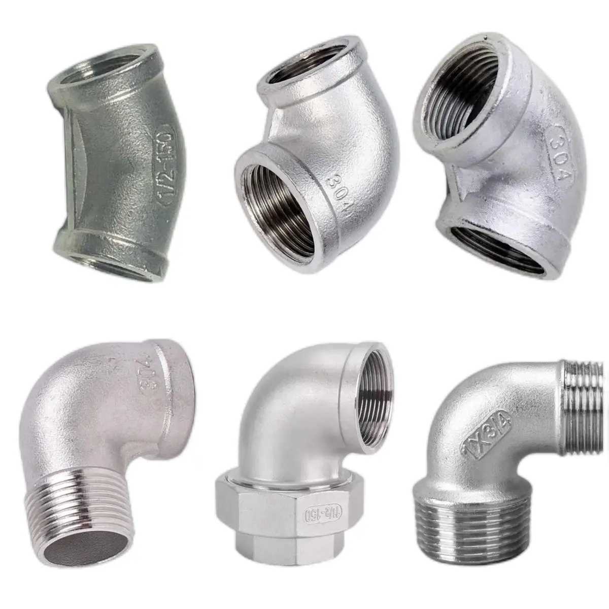 FREE SAMPLE stainless steel 201 304 multi-type male female reducing elbow tee cross union cap coupling thread pipe fittings