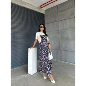 เสื้อยืดพิมพ์ลายเสือดาวสำหรับผู้หญิง แขนปกติ ผ้าเจอร์ซีย์คอตตอน 100% - Product Image 2