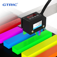 Sensor Óptico de Contraste de Código de Color GTRIC, Fuente de Luz RGB de 12-24 V CC, Reconocimiento de Color, Interruptor Fotoeléctrico, Sensor de Marcado de Color