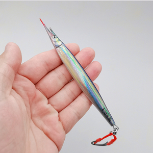 30g-120g Impresión 3D 12T Plantilla de metal de pez aguja con gancho Efecto UV Paso de caída lenta Señuelo de Pesca de Mar Cebo duro Hyporhamphus Sajori - Product Image 3