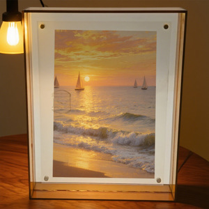 <b>Acrylic</b> Photo <b>Frame</b> Rectangle 17.5x4x22.5 Cm High Transparency Home Decor Display Wall Hanging - Product Image 1