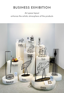 Bán Buôn Lớn Acrylic Vòng Xi Lanh Plinth Đứng Trắng Kraft Giấy Hiển Thị Plinth Cho Triển Lãm Sự Kiện Đám Cưới - Product Image 4