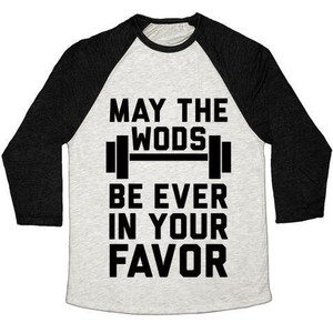 Que los Wods siempre estén a tu favor, camiseta de béisbol unisex de mezcla triple - Product Image 3