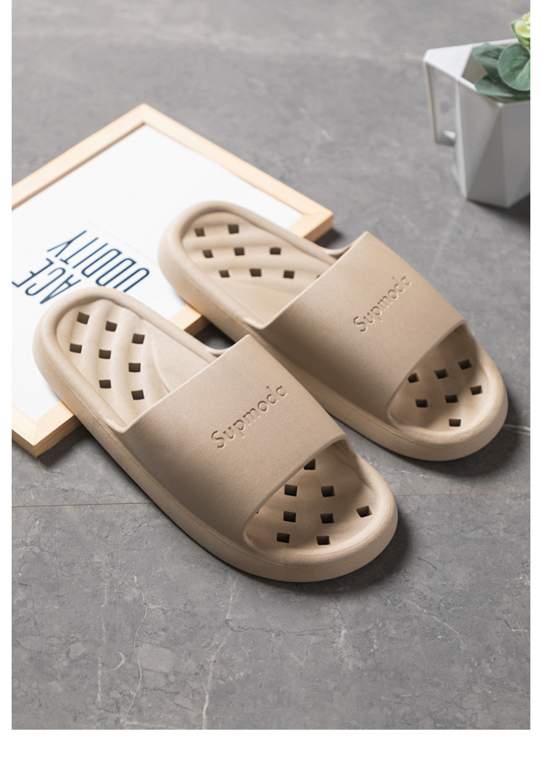 2023 Bathroom Slippers for Women Men EVA Slides Anti-slip Ladies Bath Shoes