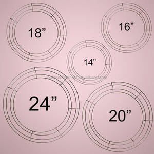 <span class=keywords><strong>18</strong></span> इंच सादे क्रिसमस दरवाजा माल्यार्पण हरी तार पुष्पांजलि फ्रेम घर की सजावट के लिए - Product Image 1