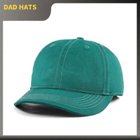 Gorra de Béisbol al por Mayor de Alta Calidad con Costuras en Contraste, Logotipo Bordado Personalizado, 6 Paneles, Sin Estructura, Perfil Bajo, Estilo Dad Hat
