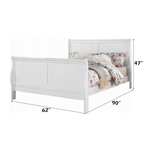 Modern Adjustable <b>Convertible</b> Soft White Finish Queen <b>Bed</b> - Product Image 4