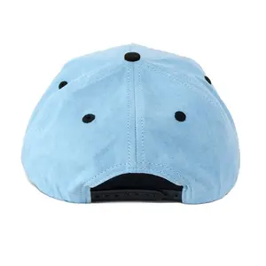 Design Stars Hot Selling Light Blue Suede Black Brim Colorful Custom Colors Sports Hats Baseball Cap Outdoor Caps