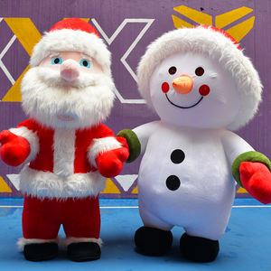 Kostum maskot manusia salju Santa Claus yang indah untuk setelan Natal dewasa - Product Image 5