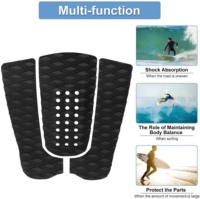 Pad de traction pour planche de surf EVA Ultra-Grip 3 pièces avec adhésif, confortable pour la voûte plantaire et le kick de queue pour planches de surf
