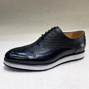 Chaussures en cuir pour hommes, design haut de gamme à lacets, confortables et tendance, pour les occasions formelles - Product Image 5