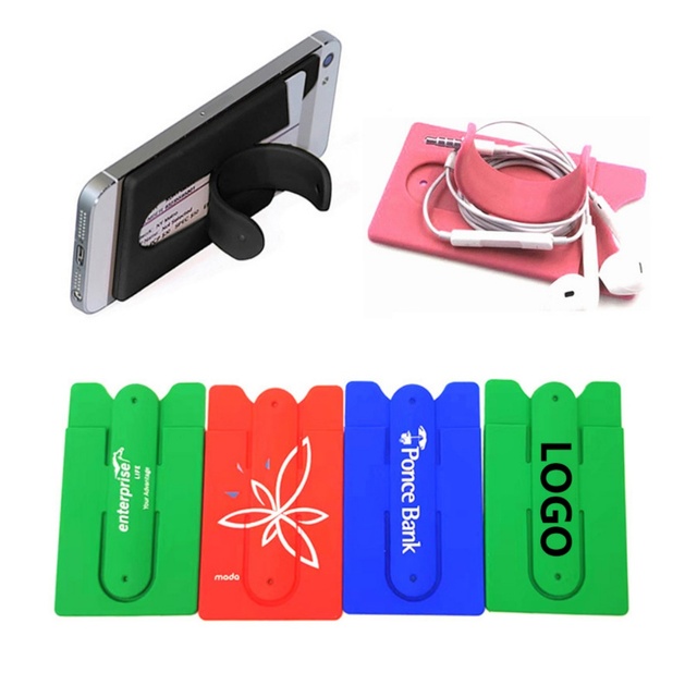 Phone Accessories Silicone U Shape Card Phone Holder Table Stand Colorful Card Holder Phone Back Supporter