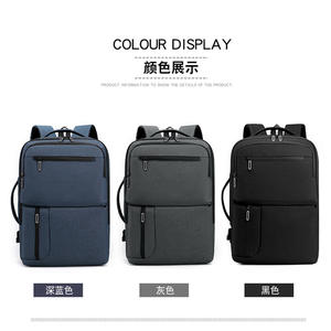 Men's Stylish Oxford Cloth <b>Backpack</b> New Waterproof <b>Laptop</b> <b>Backpack</b> with Leather Style and Nylon Lining - Product Image 4
