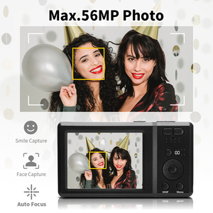 Nouveau produit : Appareil photo compact rose et rouge pour filles, appareil photo numérique pour vlog et vidéo 4K - Product Image 2