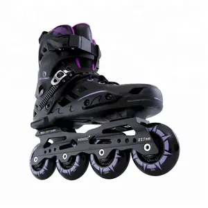 Draagbare Rolschaatsen 4 Wielen Zwart Rolblad Inline Skate Voor Volwassenen