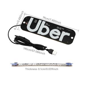 Lampe LED de signalisation pour <span class=keywords><strong>taxi</strong></span>, alimentée par USB/allume-cigare, fixation par ventouse, haute luminosité, lampe décorative pour chauffeur <span class=keywords><strong>Uber</strong></span>/<span class=keywords><strong>taxi</strong></span> - Product Image 6