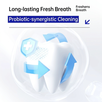 Dentifrice Probiotique en Tube à Presser OEM Marque Privée – Haleine Fraîche 12 Heures, Blanchiment des Dents, Soin Bucco-dentaire, Nettoyage en Profondeur