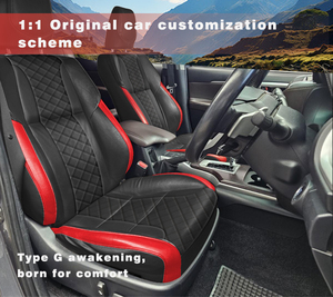 Housse de siège de voiture avec logo personnalisé d'usine pour <span class=keywords><strong>Toyota</strong></span> <span class=keywords><strong>Fortuner</strong></span> 2024 accessoires intérieurs personnalisés de mode de luxe en cuir tissu arrière - Product Image 6