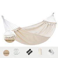 Hamac en toile de coton polyester durable, moderne, portable, lit suspendu pliable, mobilier d'extérieur, capacité maximale de 300 kg