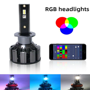 Nuevo Faro Delantero RGB con Controlador de Aplicación para Teléfono, Bombilla LED de Color Cambiante para Todos los Autos H4 9005 9006 - Product Image 2