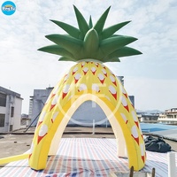 Tente gonflable de promotion d'ananas de fruit d'arche gonflable de publicité personnalisée extérieure allumant le tunnel gonflable de tente d'ananas