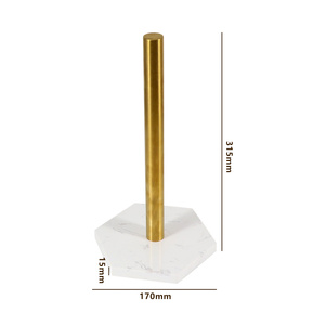 Özelleştirilmiş ayakta mutfak banyo tuvalet kağıdı rulo tutucu mermer kağıt havlu tutacağı standı - Product Image 4