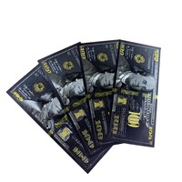 Répliques de billets de 24K en noir argent ou or, nouvelle technologie, billet de collecte américaine 100 dpi, pour cadeaux