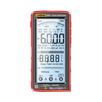 Multimètre numérique professionnel rechargeable ANENG 681, testeur de tension et de courant AC/DC sans contact avec écran LCD