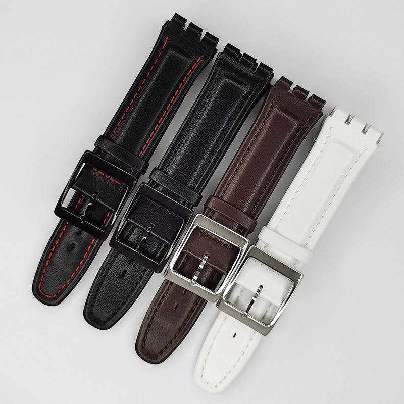 Leather Bracelet Montre Swatch 17mm Cuir Marron Swatch Bracelet