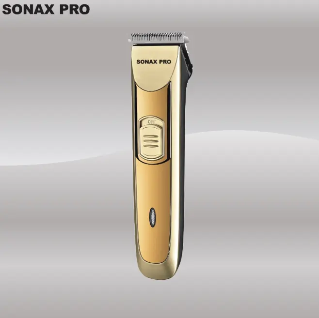 SonaxProメンズ電気充電式ライトゴールドステンレススチールヘアトリマー