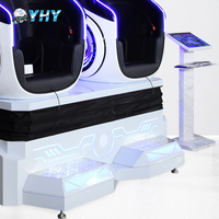 YHY Usine 2 Sièges avec Cinq Effets 3 Dof Thème Parc 3d 9d Gaming Vidéos Oeuf Chaise Vr cinéma