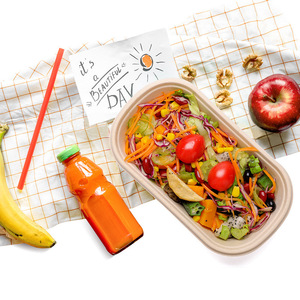 Venta al por mayor de embalaje de alimentos desechables biodegradables ensalada caja de almuerzo de contenedor con tapas - Product Image 6