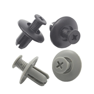 Gray Black 8mm Hole Auto <strong>Plastic</strong> Bumper Door Screw Push-Type Expanding Rivet Panels Trim Retainer Nylon Fasteners <strong>Clips</strong> - Product Image 1