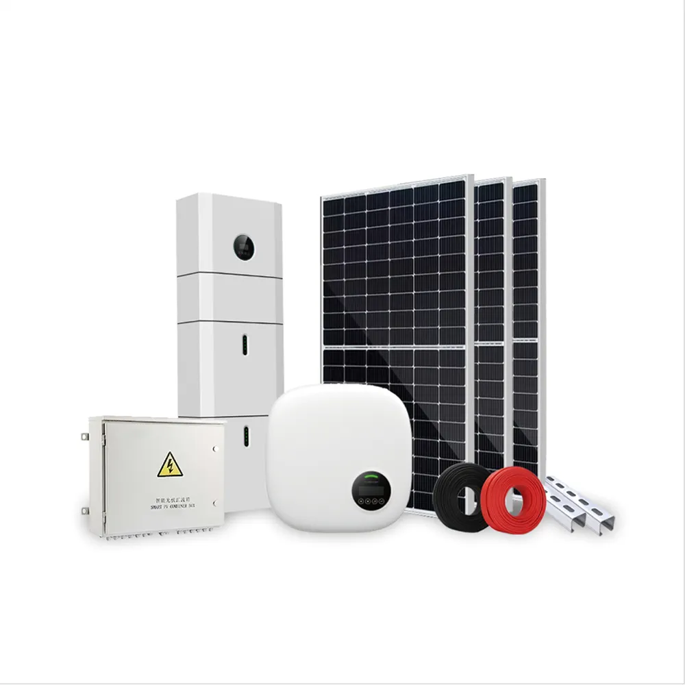RIXIN 10kw Paneles Solares con Batería e Inversor Controlador de Carga Solar Mppt 10kw Sistema de Energía Solar Inversor de Onda Sinusoidal Pura