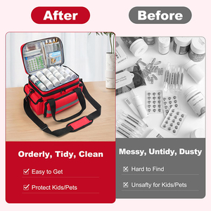 Moda de alta calidad Durable Robusto Amplio Resistente al agua Correa de hombro desmontable Bolsa de trauma Bolsa de botiquín médico Bolsa de primeros auxilios - Product Image 3