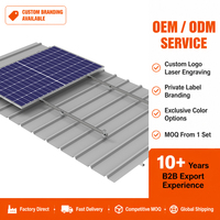 Support de fixation en acier galvanisé pour panneaux solaires sur toiture métallique trapézoïdale, kit d'étanchéité EPDM pour toiture ondulée