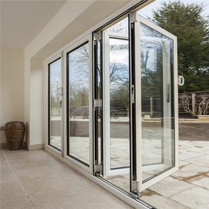 Portes pliantes <span class=keywords><strong>accordéon</strong></span> modernes en <span class=keywords><strong>aluminium</strong></span> insonorisé avec verre et maille plissée pour patio, fourniture directe usine - Product Image 5