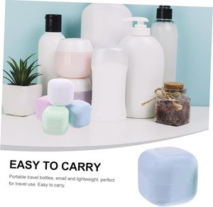 Nouveau style – Pots cosmétiques ronds à double couche, blancs et roses, de 3g à 50g, en plastique avec couvercle à vis, pour beurre corporel, gommage pour les lèvres et crème. - Product Image 4