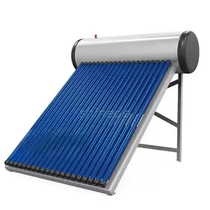 Aquecedor solar de água 100L 300L Sistema de aquecedor solar de água não pressurizado para casa, hotel ou comercial