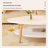 Table basse moderne en forme de nuage, table d'appoint simple et luxueuse pour petit espace et maison en location, table à thé pour canapé de salon