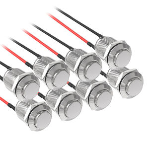 Interruptor de Botón Pulsador de Acero Inoxidable y Aluminio de 12 mm con Contactos Dorados, Protección IP65, Baja Resistencia, Unidad Miniatura de Precisión - Product Image 1