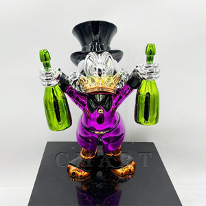 Figurines de collection For Ducks Gallery : Statue Donald Duck Dom Bottle, Statue Scrooge <span class=keywords><strong>Mc</strong></span> Duck Love en résine/fibre de verre pour l'art, thème Champagne et Vin - Product Image 4