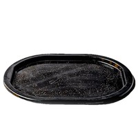 Plateau de service ovale empilable en mélamine pour le commerce extérieur, grande capacité (3-6L), facile à nettoyer, pour table à manger et rangement