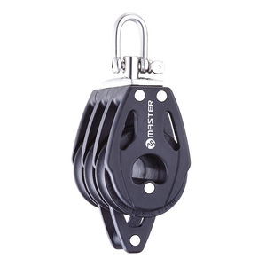 Master 3 Sheave Swivel Block 40 Mm Wheel 10 Mm Line Diameter Polished Finish Industrial Use - Product Image 1