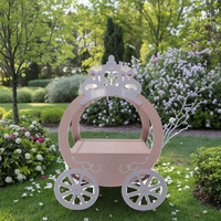 Chariot de repas personnalisé Chariot de présentation de fleurs et de desserts Chariot de décoration de mariage pour fête en plein air
