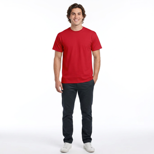 Vêtements décontractés adorables, t-shirt à col rond 100% coton, t-shirt surdimensionné pour hommes, tailles, couleurs et logos personnalisés, faible MOQ avec une haute qualité - Product Image 1