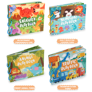 ของเล่นเสริมพัฒนาการทางประสาทสัมผัสสำหรับเด็กวัยเตาะแตะและเด็กก่อนวัยเรียน หนังสือกิจกรรมเงียบๆ สำหรับการเดินทางโดยเครื่องบิน หนังสือพกพาสำหรับเด็ก - Product Image 6