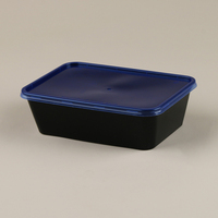 Récipient en plastique micro-ondes en forme de Rectangle 750ml Pp matériau alimentaire boîte à repas plastique écologique