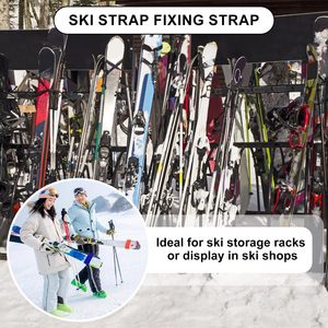 Correa de sujeción personalizada para esquí y snowboard con gancho y bucle, y almohadilla protectora para el transporte de equipos de esquí - Product Image 2