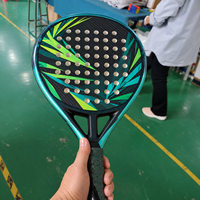 Raquette de tennis Padel Deluxe Series, design en forme de larme, aérodynamique, fibre de carbone intégrale 12K/18K, raquette de beach tennis 360g